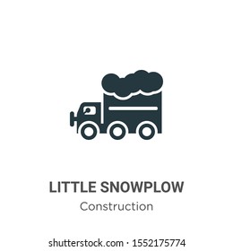 Little snowplow vector icon on white background. Flat vector little snowplow icon symbol sign from modern construction collection for mobile concept and web apps design.