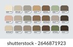 Little Spotted Kiwi Color Palette. Little Spotted Kiwi color Tone Swatch Chart with HEX Codes and Color Names. little grey kiwi is a small flightless bird in kiwi Tones Variants. Fashion color palette
