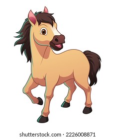 Little Stallion Horse Cartoon Animal Illustration