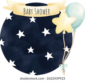 moldura de estrela pequena, moldura de chuveiro de bebê, decoração de bebê.