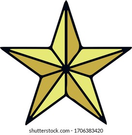 Vector de línea de geometría de estrella pequeña 