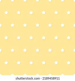 Little star with seamless pattern on yellow background.