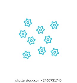 Little stars pasta icon, Stelline, Isolated on white background. 