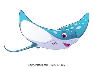 Little Stingray Cartoon Animal Illustration