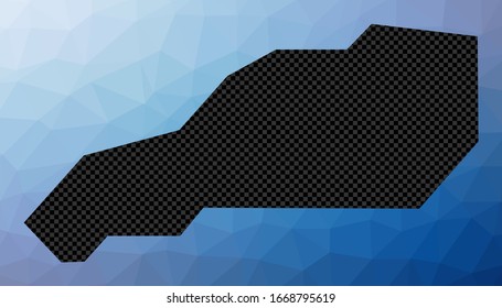 Little Stirrup Cay geometric map. Stencil shape of Little Stirrup Cay in low poly style. Attractive island vector illustration.