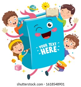 Little Students Playing With Book