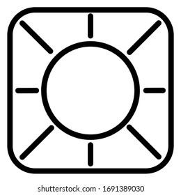 a little "sun" icon with a frame