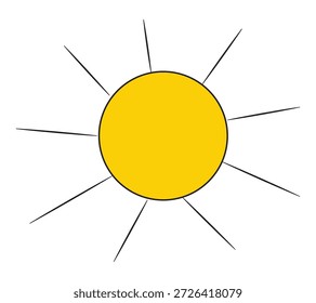 Pequeno sol sobre fundo branco