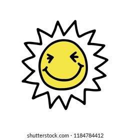 Little sun,Hand drawn,Vector,Illustrations.