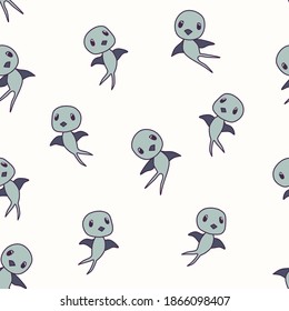 pequeños pájaros swift lindo vector de patrón 