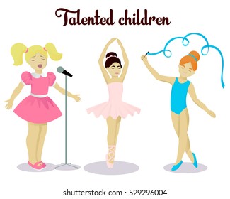 Little talented girls set