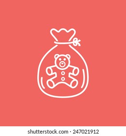 Little teddy bear icon in package.
