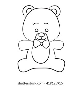 little teddy bear tie stock vector royalty free 419125915 shutterstock