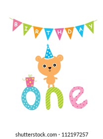 little teddy first birthday
