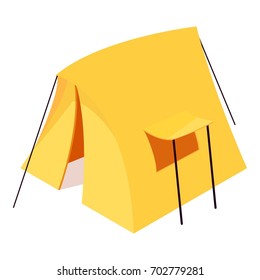 Little tent icon. Isometric illustration of little tent vector icon for web