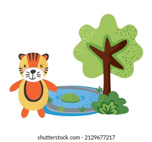 little tiger in lake character
