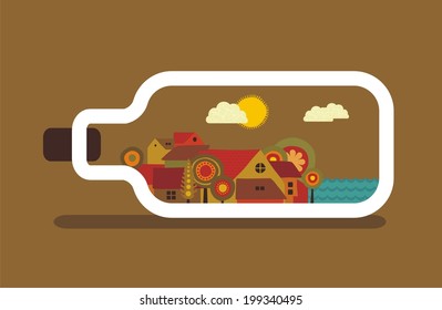 little town in a bottle 