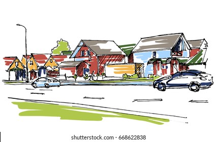 Little town sketch