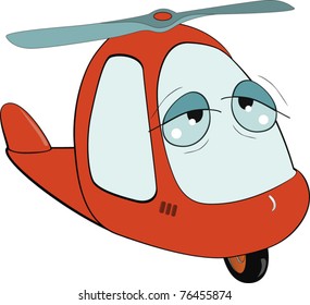 The little toy helicopter. Cartoon ,