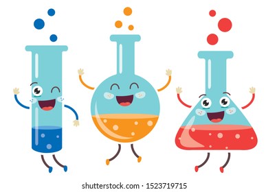 Little Tubes Doing Chemical Experiment