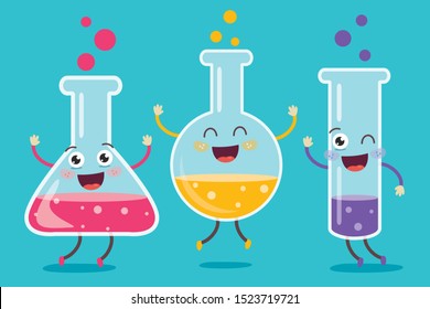 Little Tubes Doing Chemical Experiment