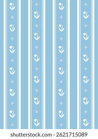 Little tulips decorative seamless pattern design. Vector illustration.