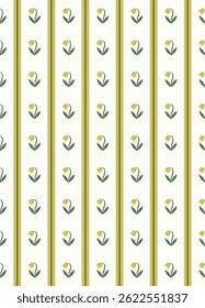 Little tulips decorative seamless pattern design. Vector illustration.