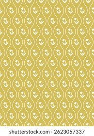 Little tulips decorative seamless pattern design. Vector illustration.