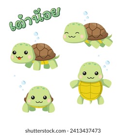 little turtle animal illustrator cartoon 