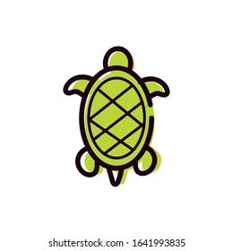 little turtle animal isolated icon vector illustration design