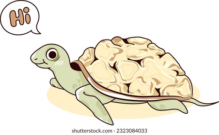 Little turtle says hello to everyone