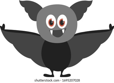 Pequeño vampiro, ilustración, vector sobre fondo blanco
