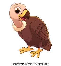 Little Vulture Cartoon Animal Illustration