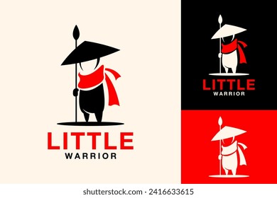 Little Warrior Mini Silhouette Vector Logo Design