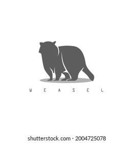 Little Weasel Logo Design Vector