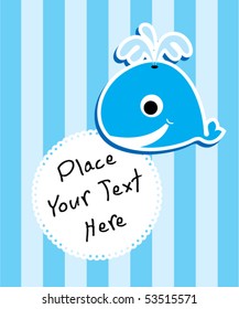 little whale greeting card