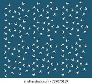 Little white flowers pattern background vector