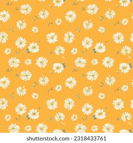 Little wild flowers pattern, small floral seamless design