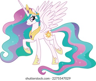 Little winged pony and unicorn