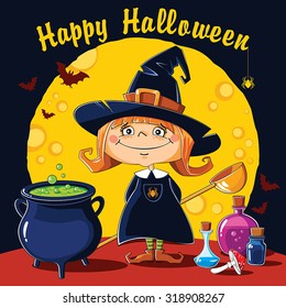 Little Witch brews a potion