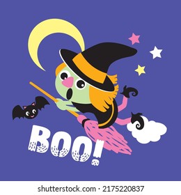 Little witch halloween isolated icon