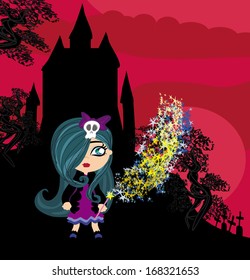 little witch in night 