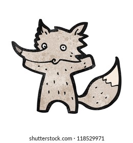 caricatura de lobo pequeño