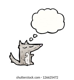 caricatura de lobo pequeño