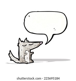 caricatura de lobo pequeño