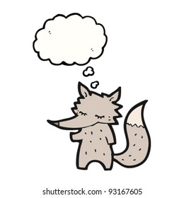 caricatura de lobo pequeño