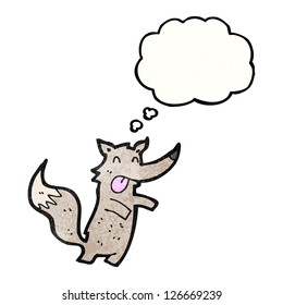 personaje de la caricatura de un lobo pequeño