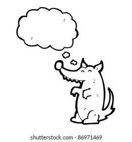 little wolf with speech bubble