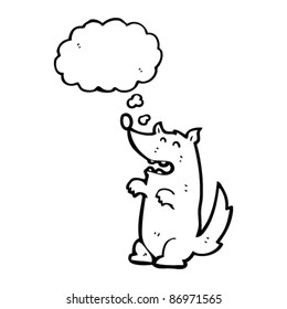 little wolf with speech bubble