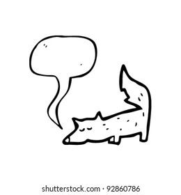 little wolf with speech bubble